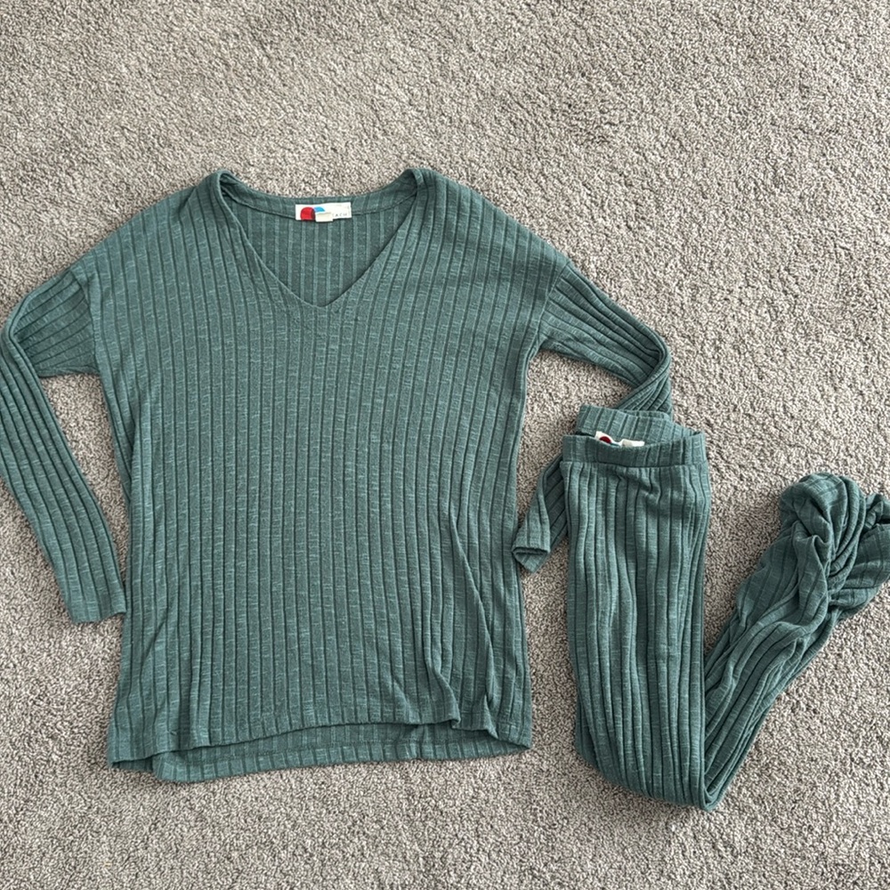 Free People Beach set XS green